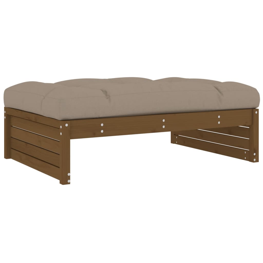 Set Divani da Giardino 2 pz con Cuscini in Legno Massello ambra - homemem39