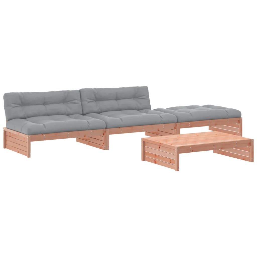 Set Divani Giardino 4 pz con Cuscini Legno Massello di Douglas - homemem39