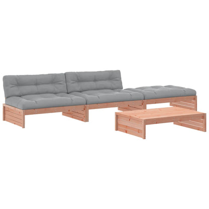 Set Divani Giardino 4 pz con Cuscini Legno Massello di Douglas - homemem39