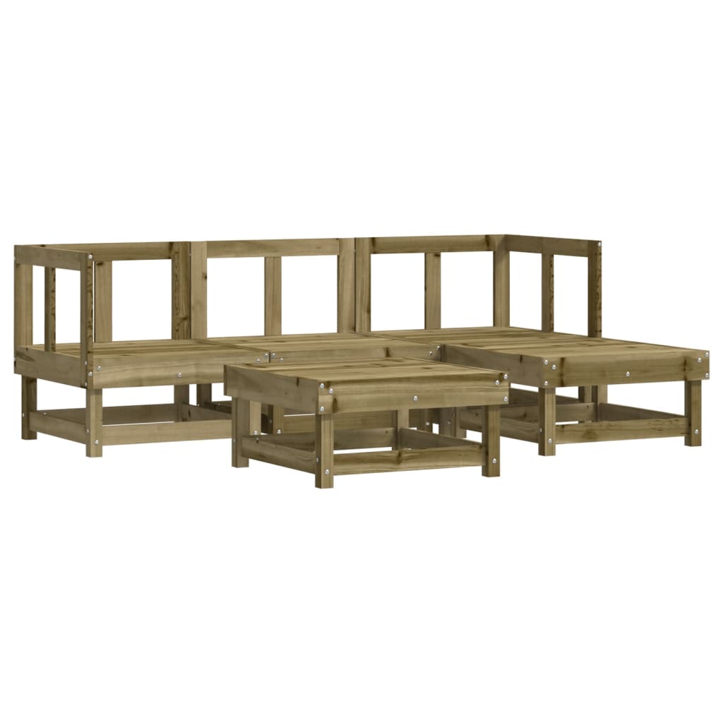 Set Salotto da Giardino 5 pz in Legno Impregnato di Pino | homemem39