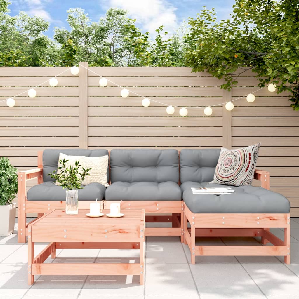 Set Salotto da Giardino 5 pz in Legno Massello di Douglas | homemem39