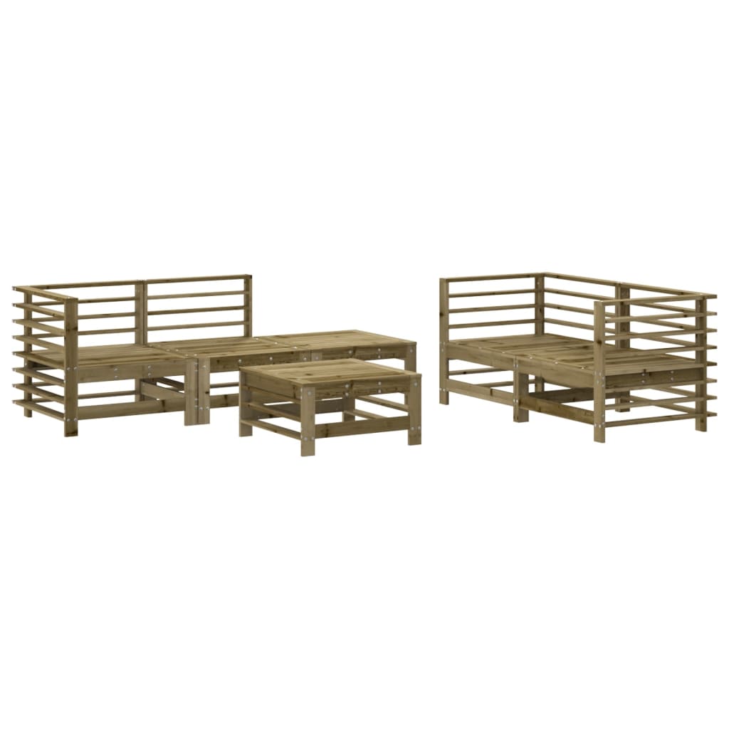 Set Salotto da Giardino 6 pz in Legno Impregnato di Pino - homemem39