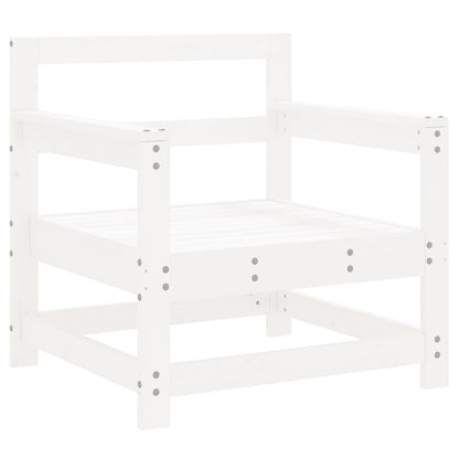 Set Salotto da Giardino 7 pz Bianco in Legno Massello di Pino - homemem39