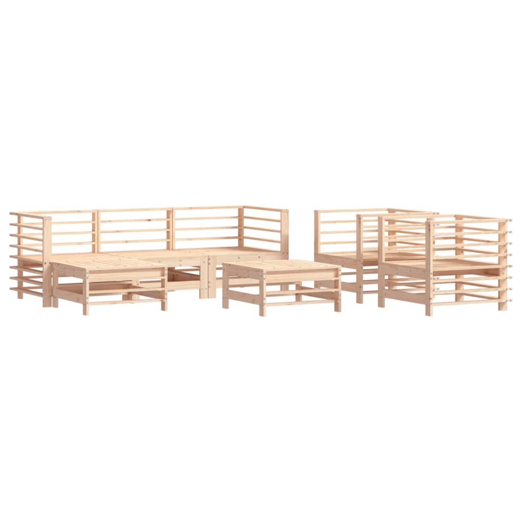 Set Salotto da Giardino 7 pz in Legno Massello di Pino | homemem39