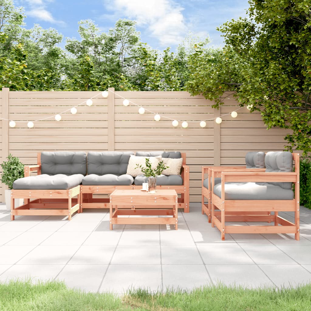 Set Salotto da Giardino 7 pz in Legno Massello di Douglas | homemem39