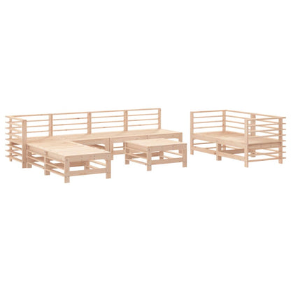 Set Salotto da Giardino 9 pz in Legno Massello di Pino - homemem39