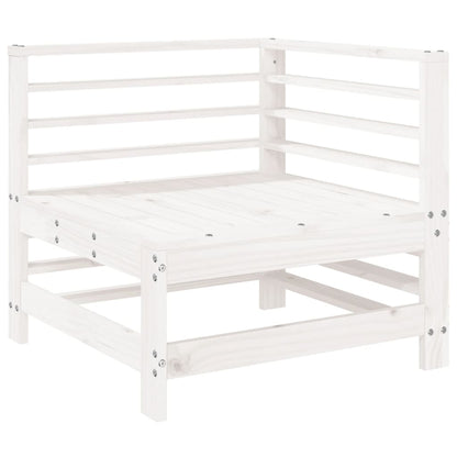 Set Salotto da Giardino 9 pz Bianco in Legno Massello di Pino - homemem39