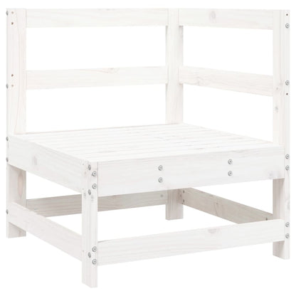 Set Salotto da Giardino 6 pz Bianco in Legno Massello di Pino
