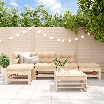 Set Salotto da Giardino 6 pz in Legno Massello di Pino | homemem39