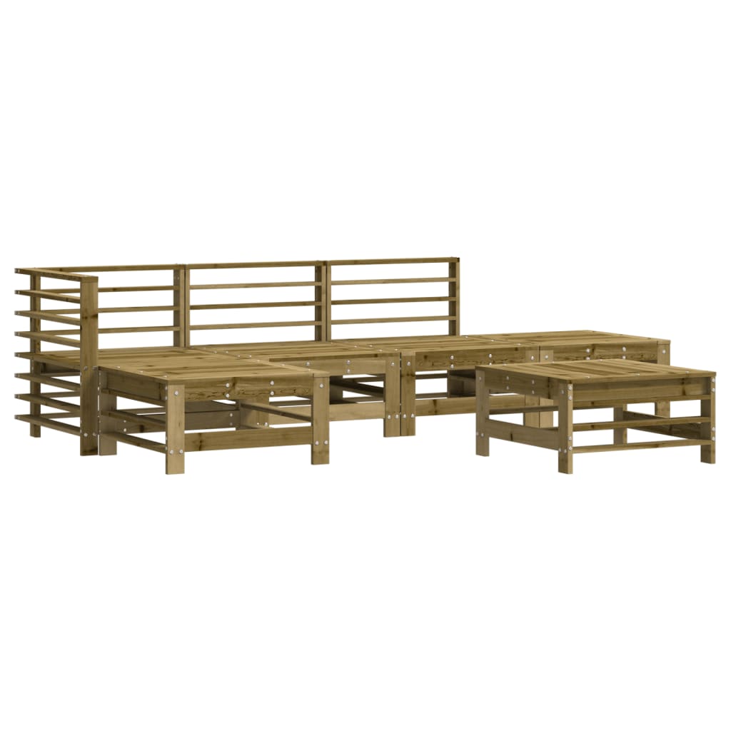 Set Salotto da Giardino 6 pz in Legno Impregnato di Pino - homemem39