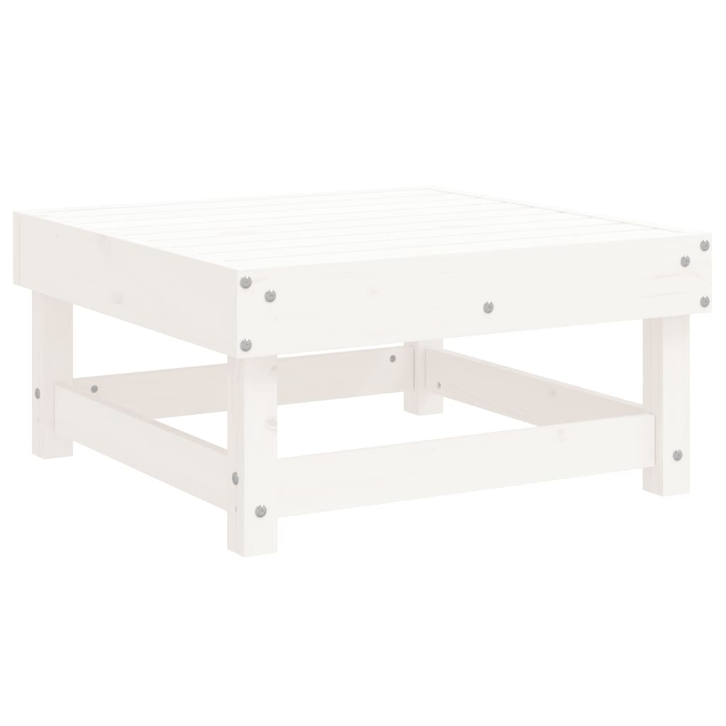 Set Salotto da Giardino 7 pz Bianco in Legno Massello di Pino - homemem39