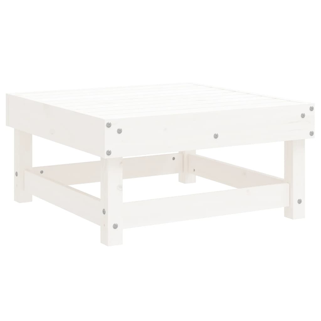 Set Salotto da Giardino 7 pz Bianco in Legno Massello di Pino | homemem39
