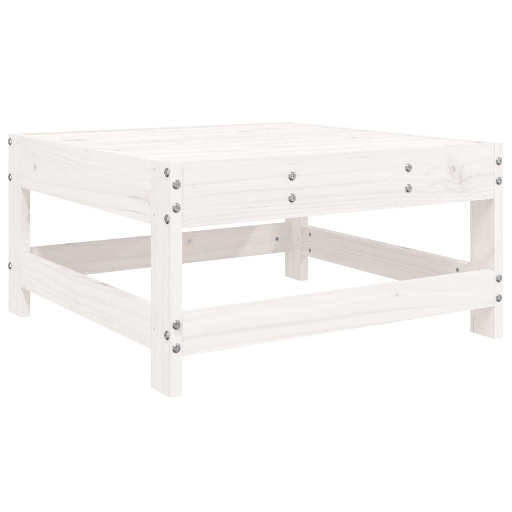 Set Salotto da Giardino 7 pz Bianco in Legno Massello di Pino | homemem39