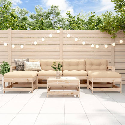 Set Salotto da Giardino 7 pz in Legno Massello di Pino | homemem39