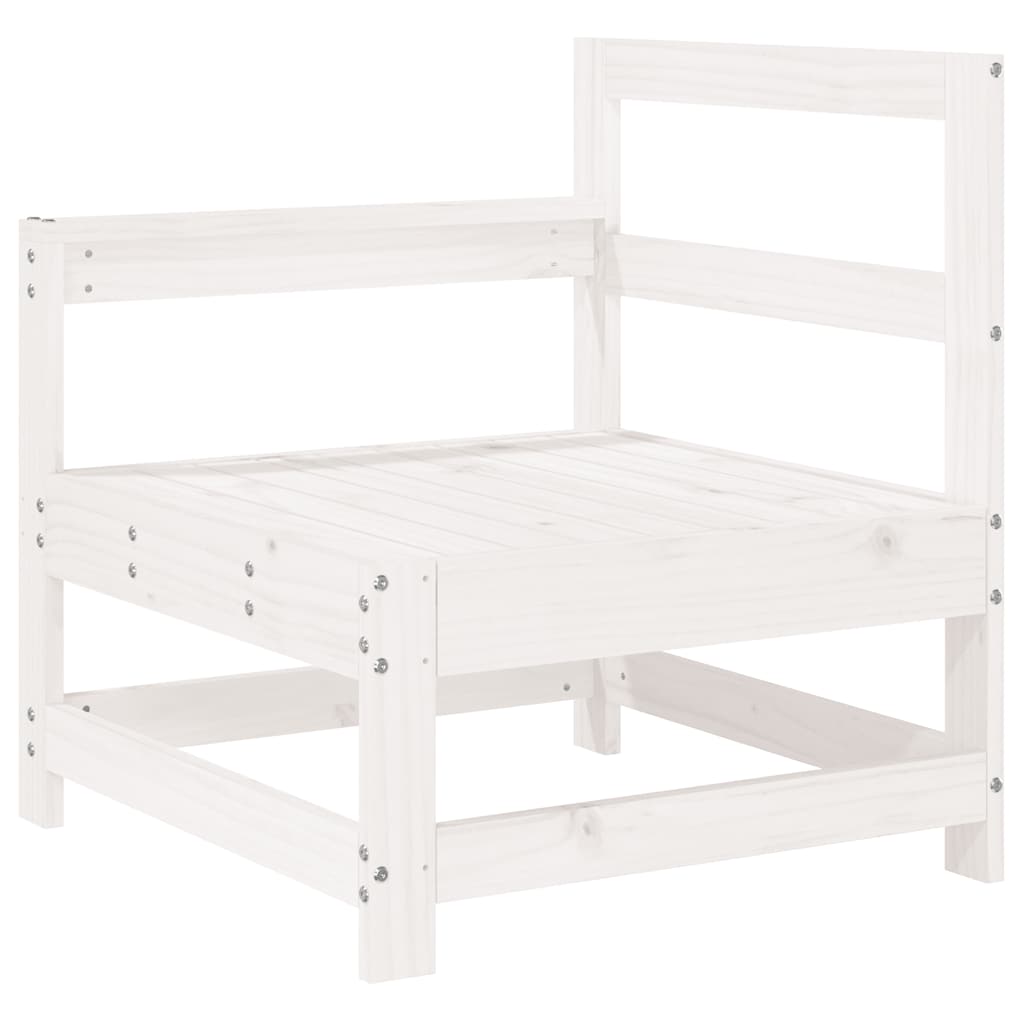 Set Salotto da Giardino 7 pz Bianco in Legno Massello di Pino | homemem39