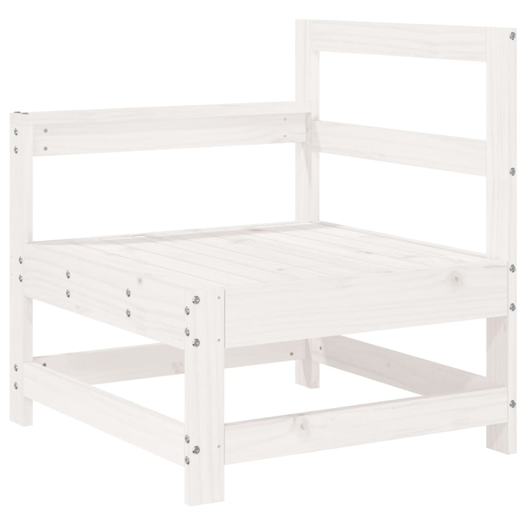 Set Salotto da Giardino 7 pz Bianco in Legno Massello di Pino - homemem39