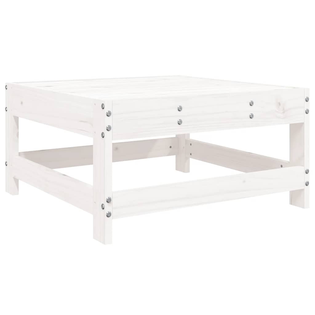 Set Salotto da Giardino 7 pz Bianco in Legno Massello di Pino | homemem39
