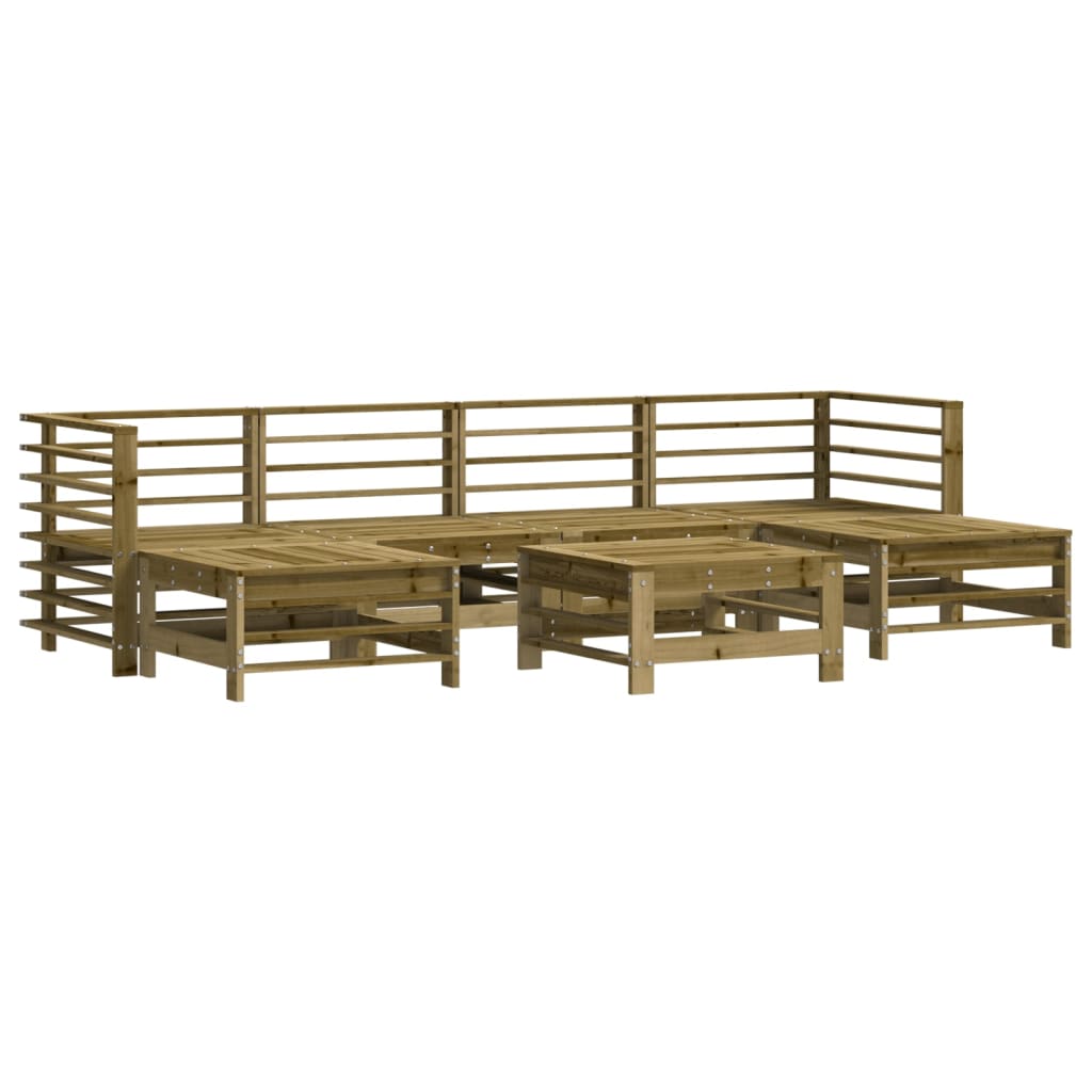 Set Salotto da Giardino 7 pz in Legno Impregnato di Pino - homemem39