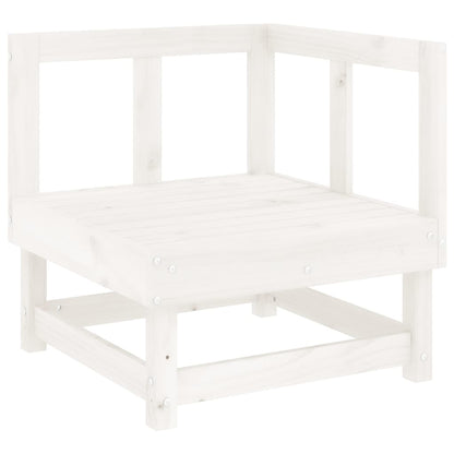 Set Salotto da Giardino 7 pz Bianco in Legno Massello di Pino | homemem39