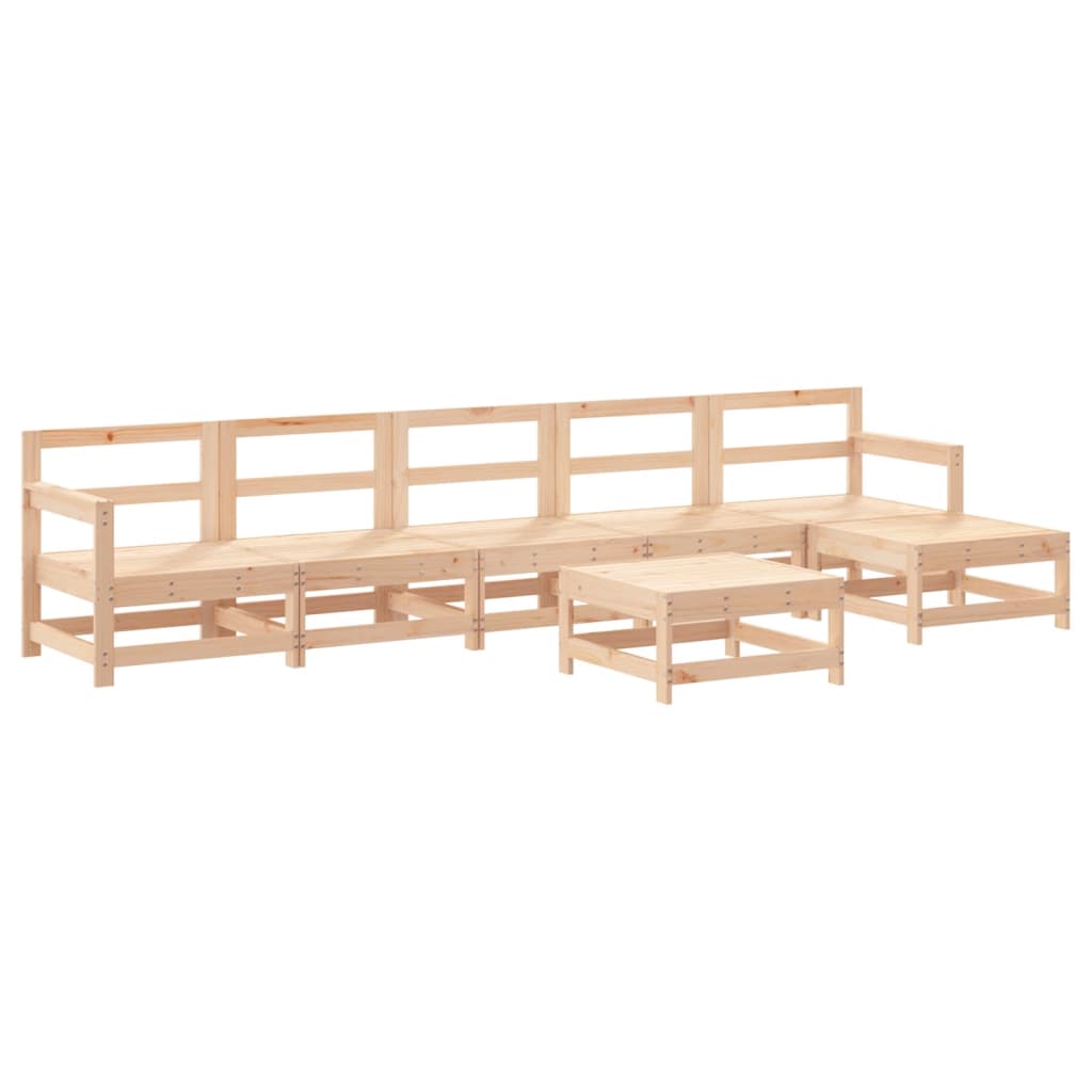 Set Salotto da Giardino 7 pz in Legno Massello di Pino | homemem39