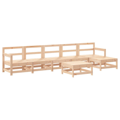 Set Salotto da Giardino 7 pz in Legno Massello di Pino | homemem39