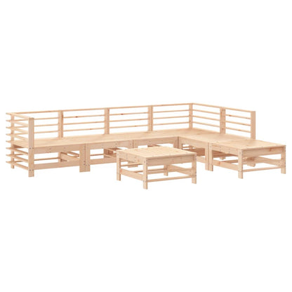 Set Salotto da Giardino 7 pz in Legno Massello di Pino | homemem39