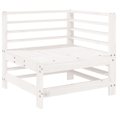 Set Salotto da Giardino 7 pz Bianco in Legno Massello di Pino - homemem39
