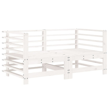 Set Salotto da Giardino 7 pz Bianco in Legno Massello di Pino - homemem39