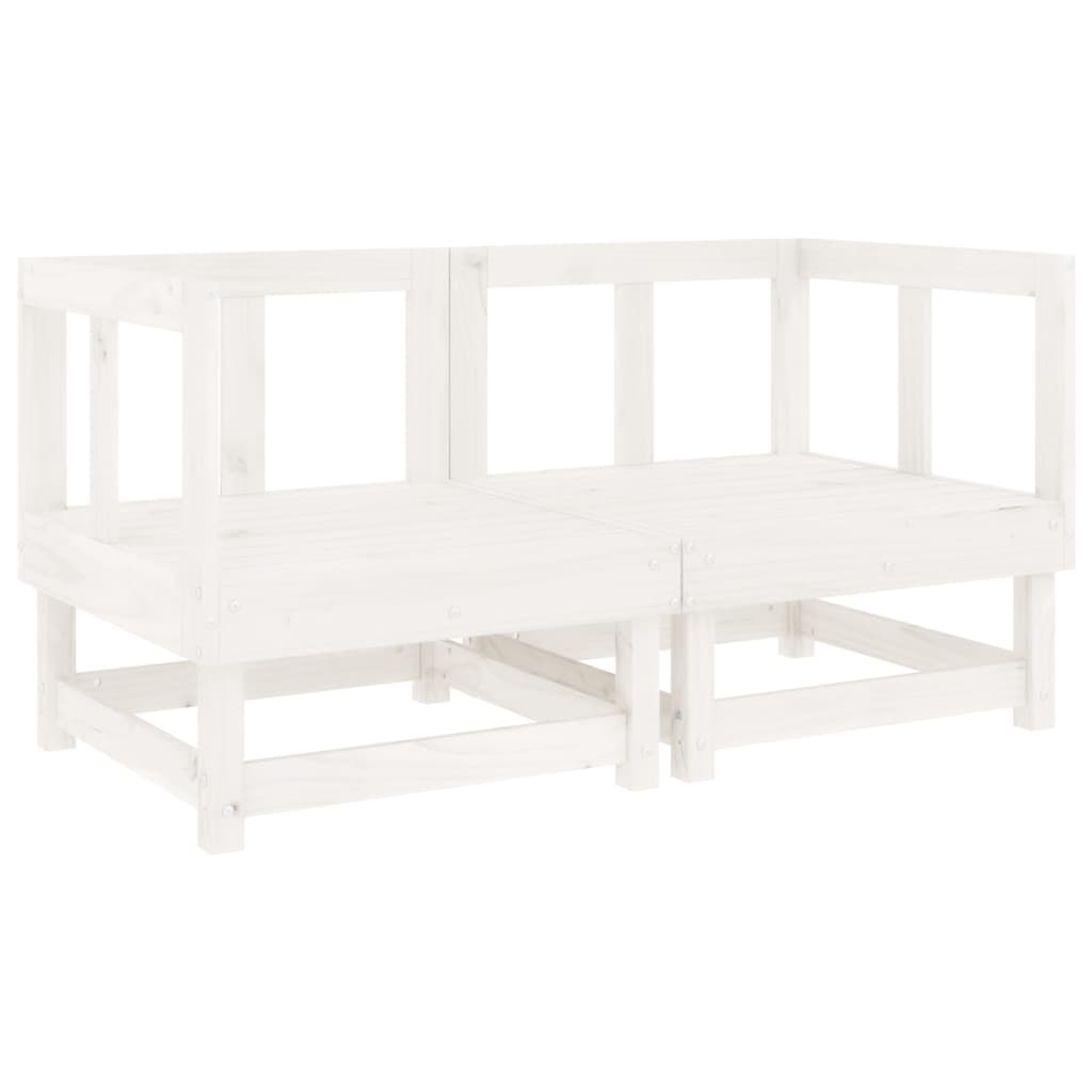 Set Salotto da Giardino 6 pz Bianco in Legno Massello di Pino - homemem39