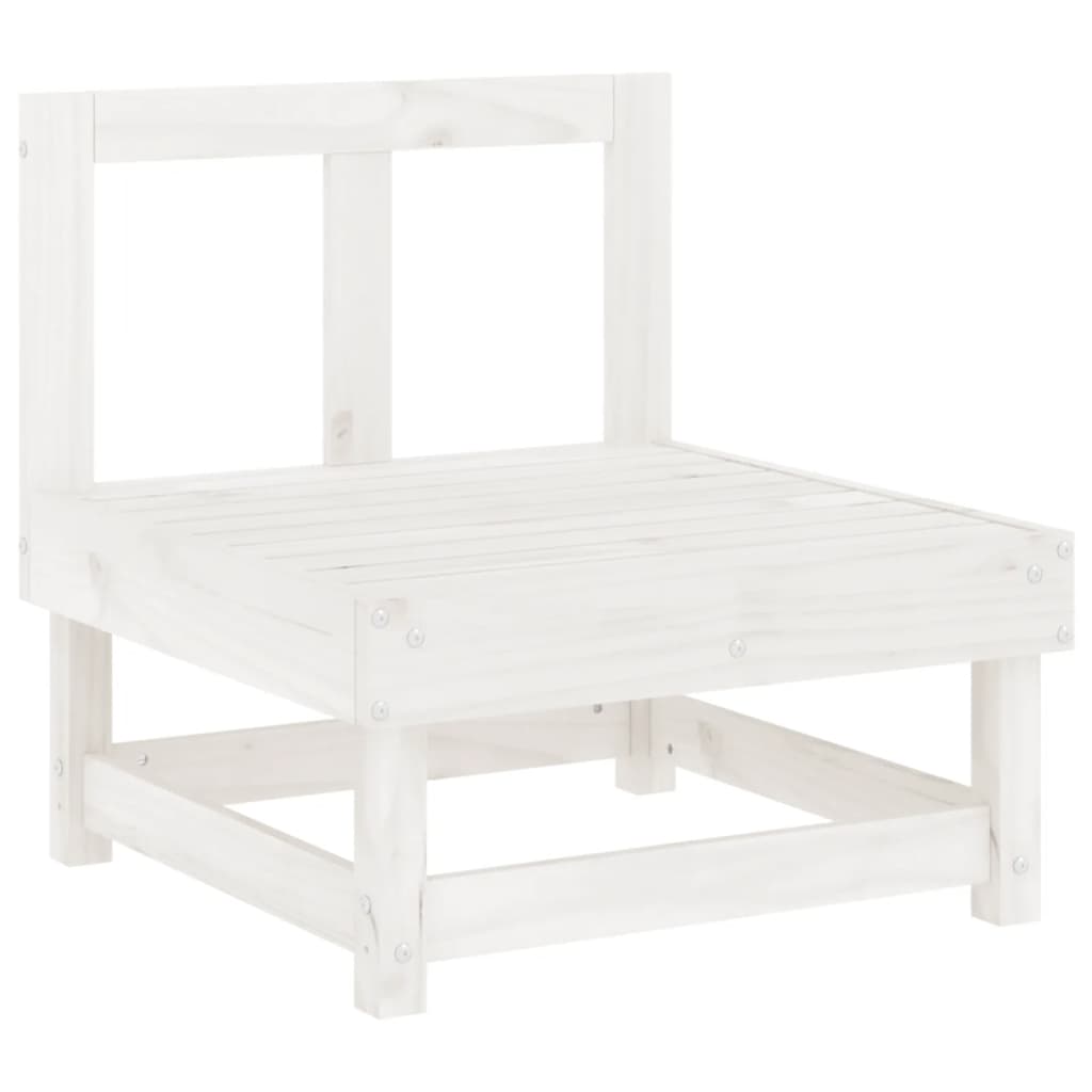 Set Salotto da Giardino 6 pz Bianco in Legno Massello di Pino - homemem39