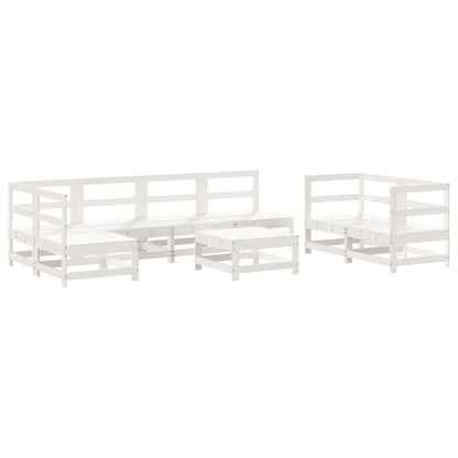 Set Salotto da Giardino 8 pz in Legno Massello di Pino Bianco - homemem39