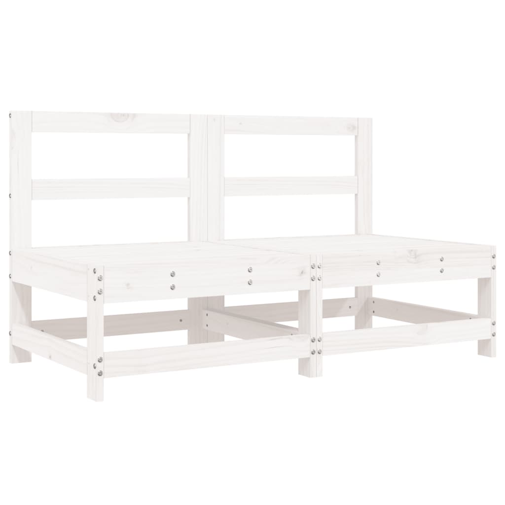 Set Salotto da Giardino 8 pz in Legno Massello di Pino Bianco - homemem39