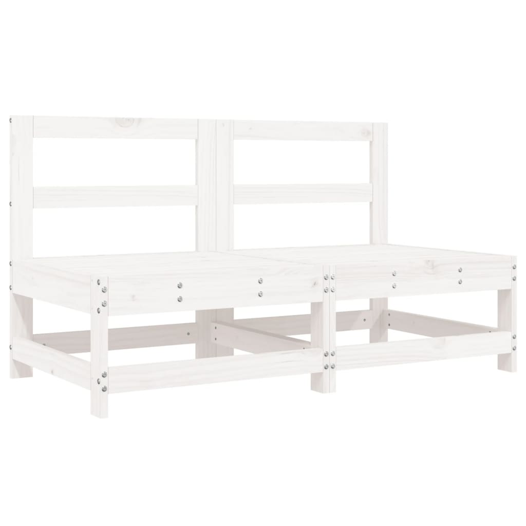 Set Salotto da Giardino 6 pz Bianco in Legno Massello di Pino - homemem39