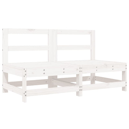 Set Salotto da Giardino 6 pz Bianco in Legno Massello di Pino - homemem39