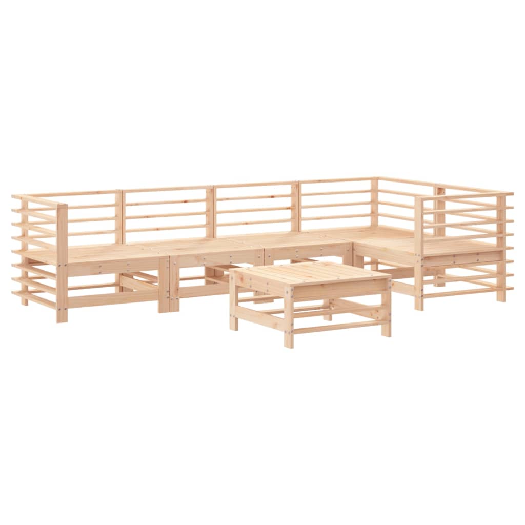 Set Salotto da Giardino 6 pz in Legno Massello di Pino | homemem39