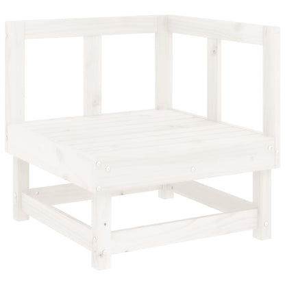 Set Salotto da Giardino 4 pz Bianco in Legno Massello di Pino | homemem39