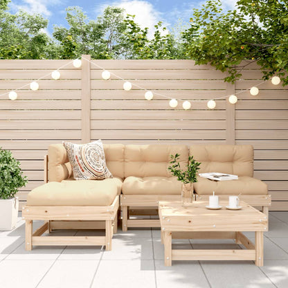 Set Salotto da Giardino 5 pz in Legno Massello di Pino | homemem39