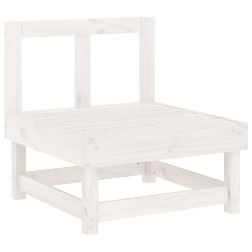 Set Salotto da Giardino 5 pz Bianco in Legno Massello di Pino - homemem39