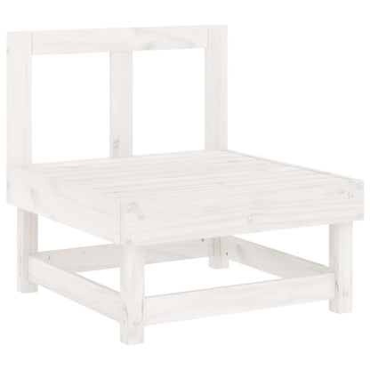 Set Salotto da Giardino 5 pz Bianco in Legno Massello di Pino - homemem39