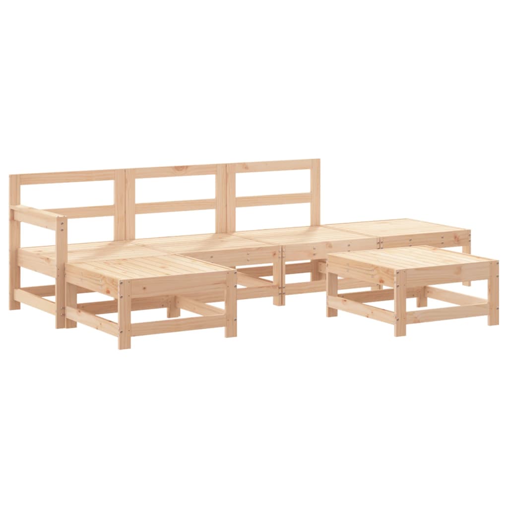 Set Salotto da Giardino 6 pz in Legno Massello di Pino | homemem39