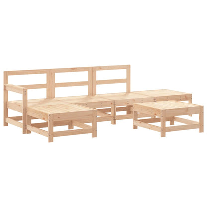 Set Salotto da Giardino 6 pz in Legno Massello di Pino | homemem39