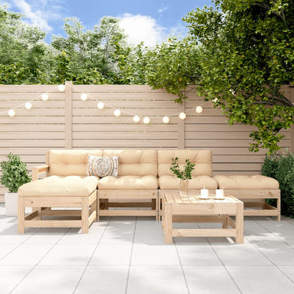 Set Salotto da Giardino 6 pz in Legno Massello di Pino | homemem39