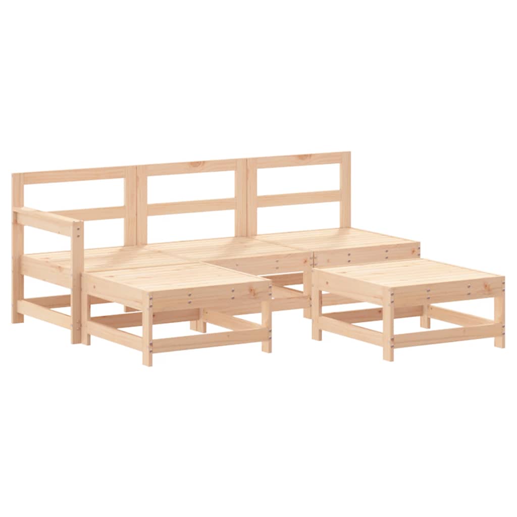 Set Salotto da Giardino 5 pz in Legno Massello di Pino | homemem39