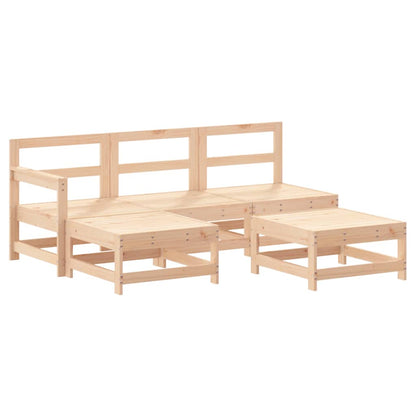 Set Salotto da Giardino 5 pz in Legno Massello di Pino | homemem39