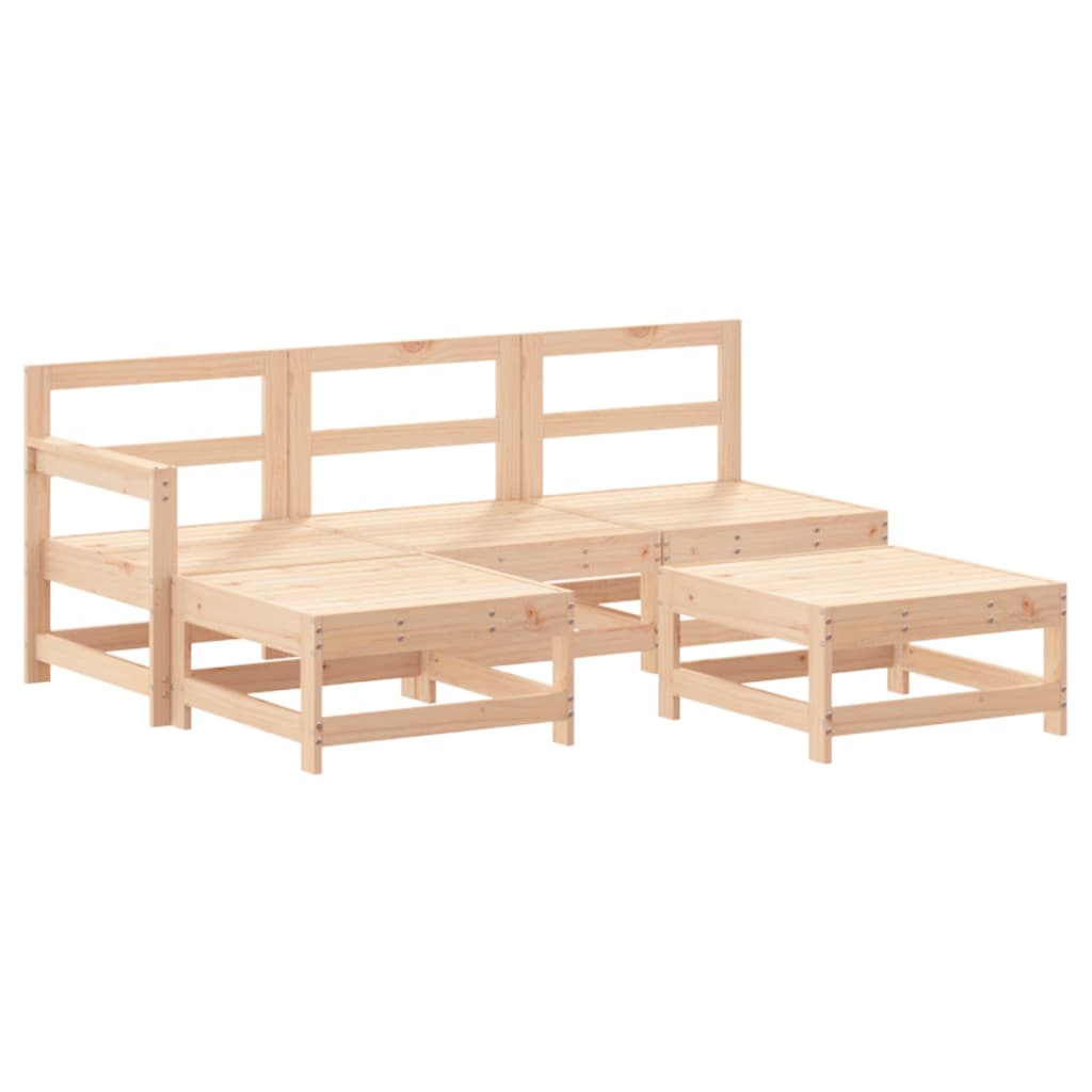 Set Salotto da Giardino 5 pz in Legno Massello di Pino - homemem39