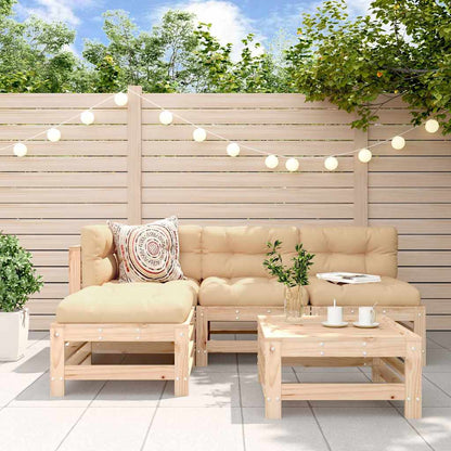 Set Salotto da Giardino 5 pz in Legno Massello di Pino | homemem39