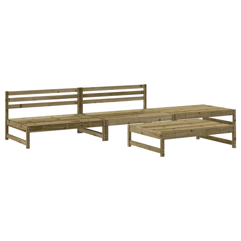 Set Salotto da Giardino 4 pz in Legno Impregnato di Pino - homemem39