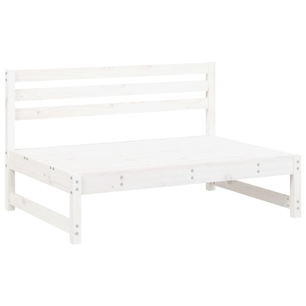 Set Salotto da Giardino 6 pz Bianco in Legno Massello di Pino - homemem39