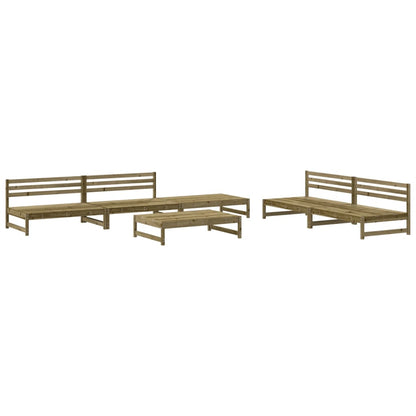 Set Salotto da Giardino 6 pz in Legno Impregnato di Pino - homemem39