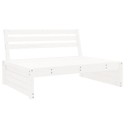 Set Salotto da Giardino 2 pz Bianco in Legno Massello di Pino - homemem39